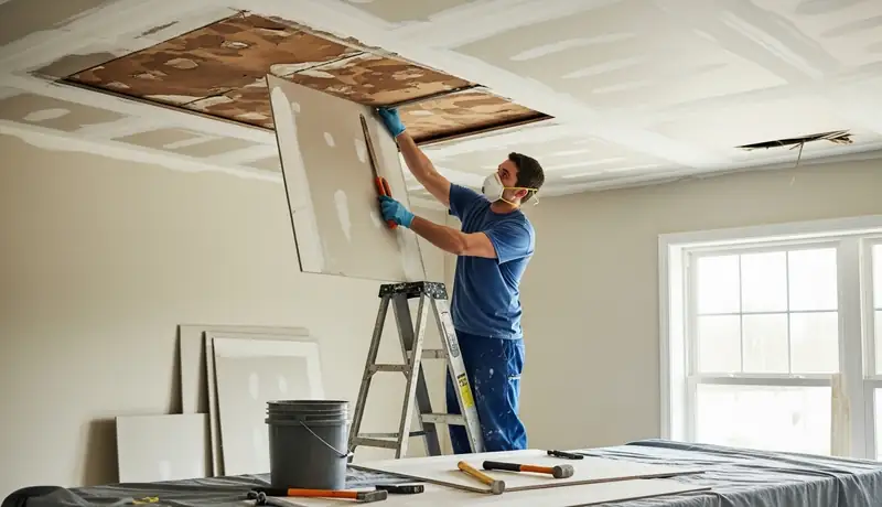 Ceiling Leak Water Damage Repair in Rocklin, CA in Rocklin, CA